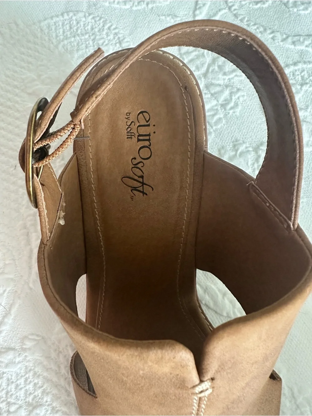 Euro Soft by Sofft Women’s Brown Open-Toe Slingback Sandals